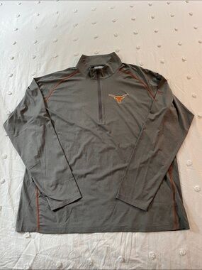 Columbia Texas Longhorns Gray 1/4 Zip Pullover